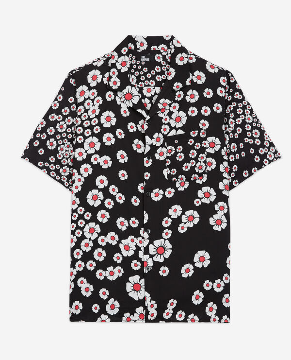 floral hawaiian collar shirt
