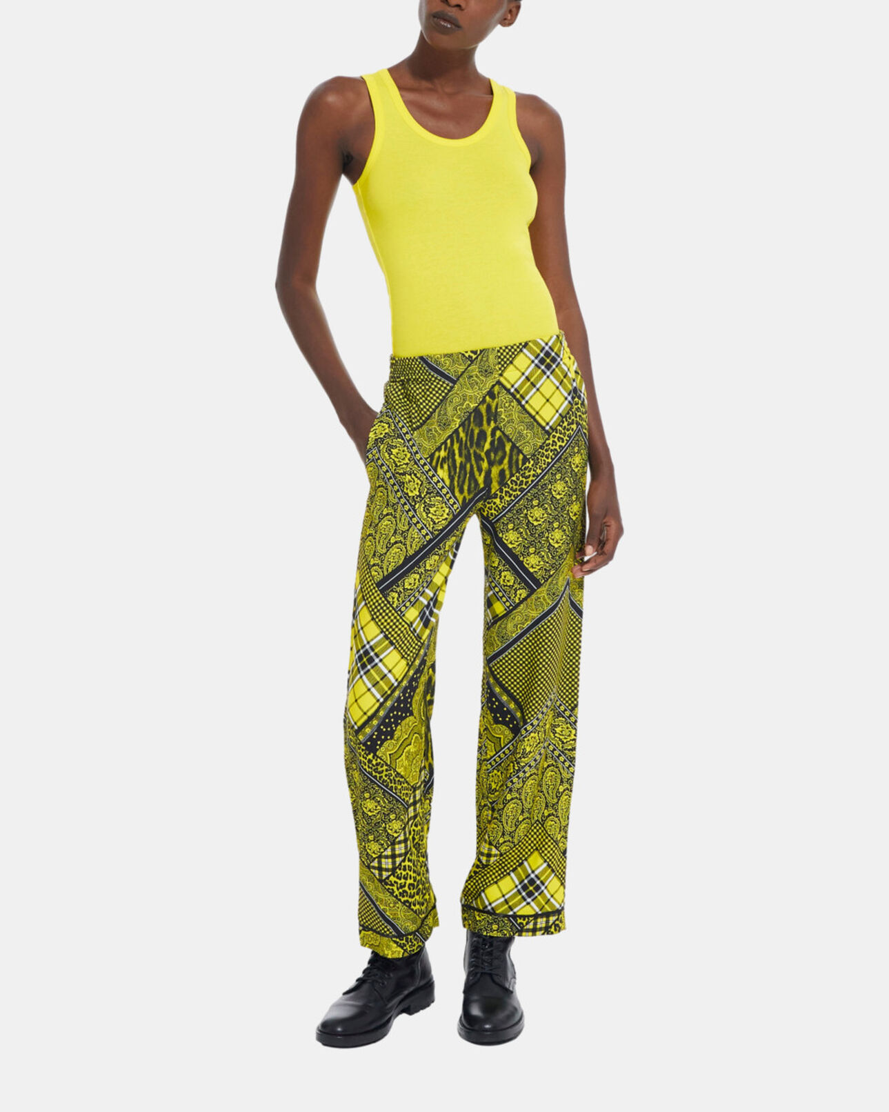 The Kooples WOMEN YELLOW yellow tank top