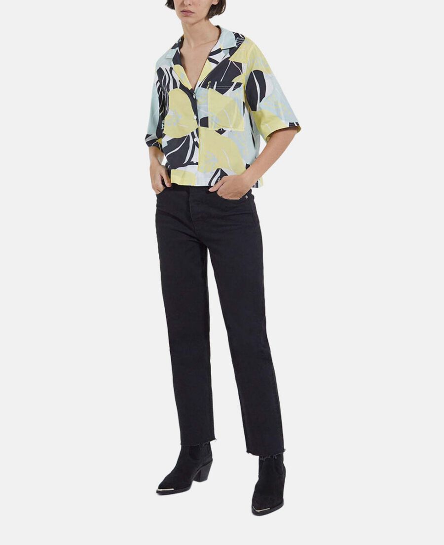 chemise coton femme imprimé fleuri