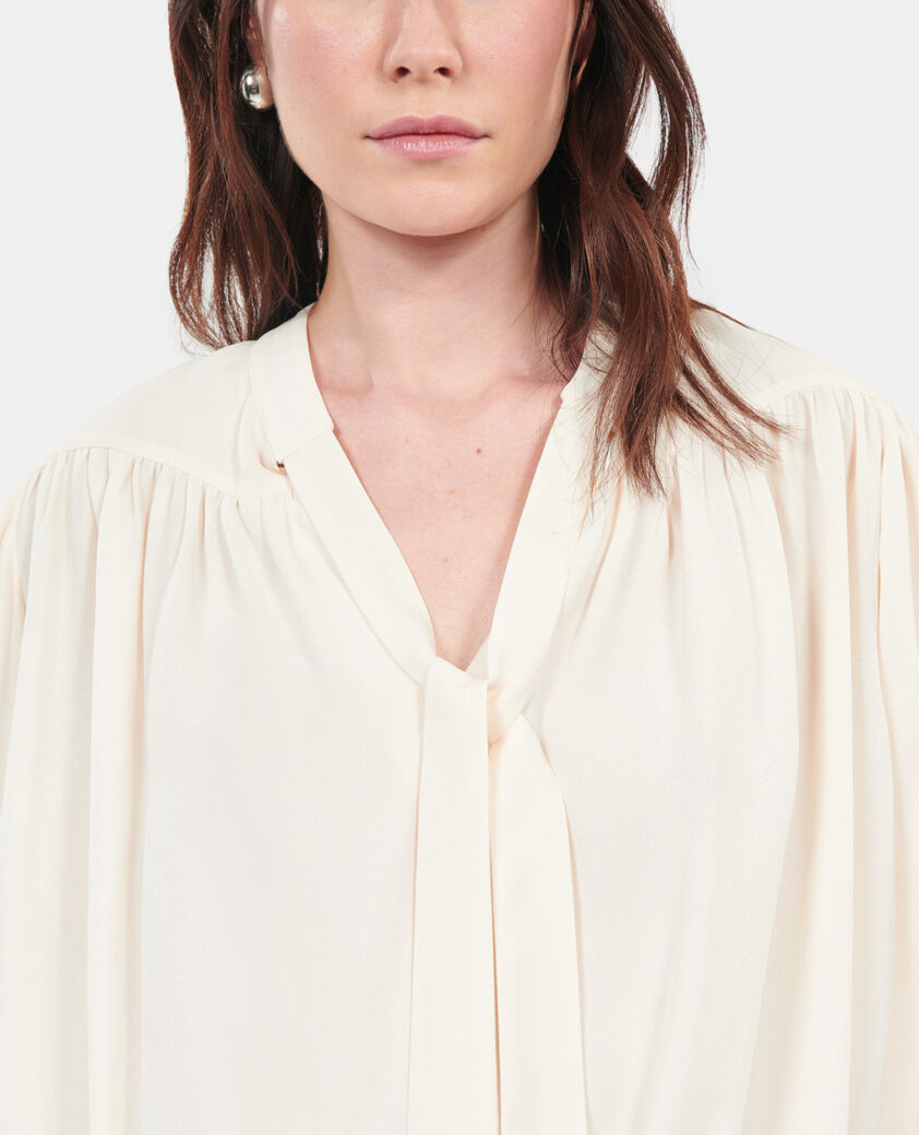 The Kooples WOMEN ECRU ecru top with shirring