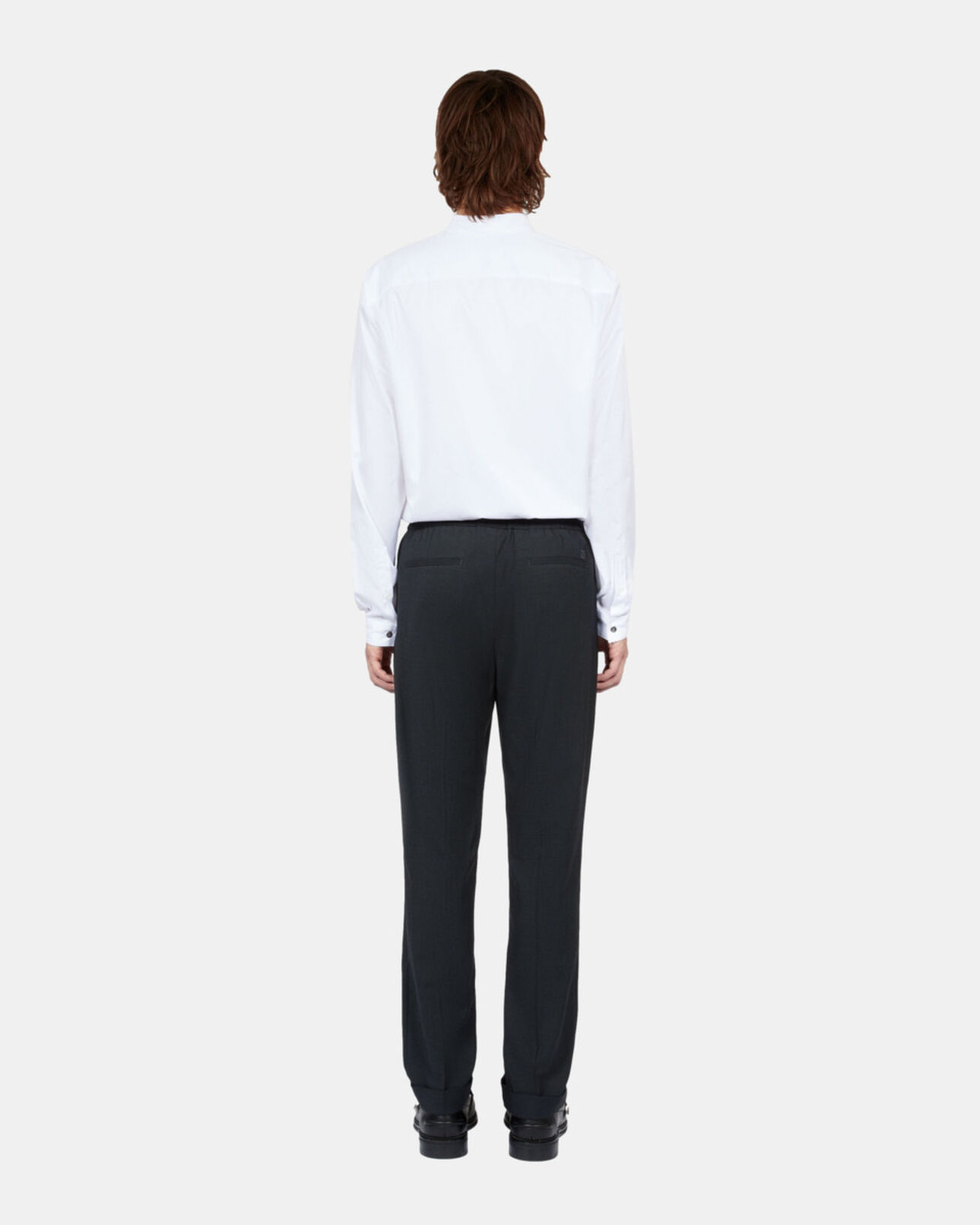 The Kooples MEN DARK GREY grey checked trousers