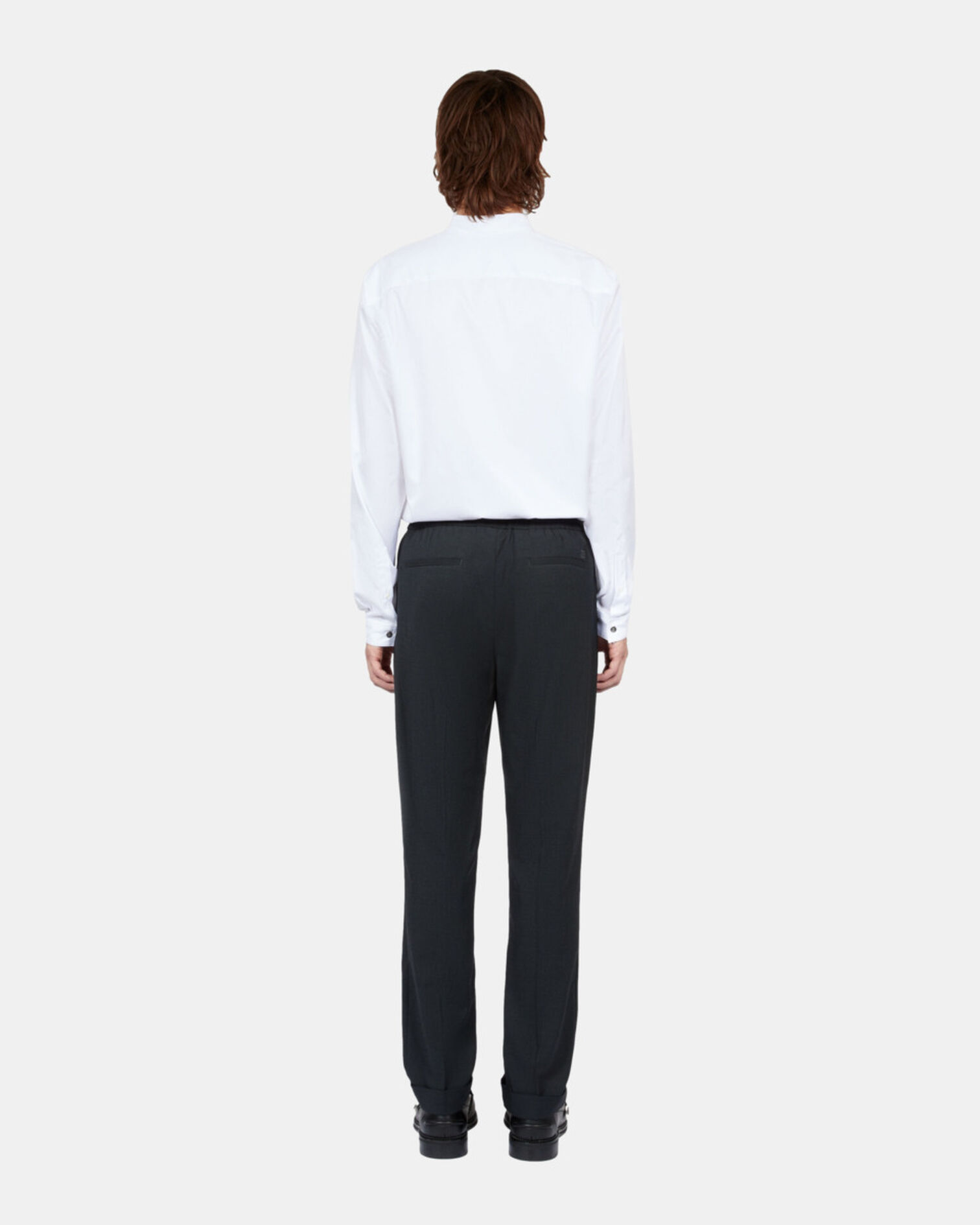 Grey checked trousers, DARK GREY, hi-res image number null