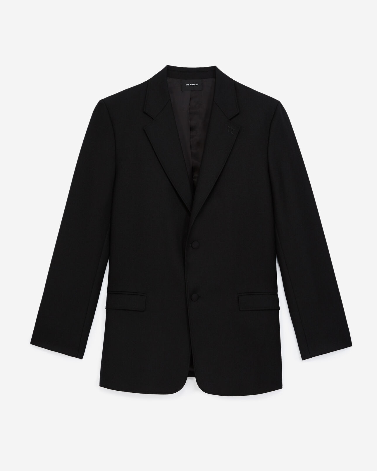 The Kooples MEN BLACK black jacket with covered buttons