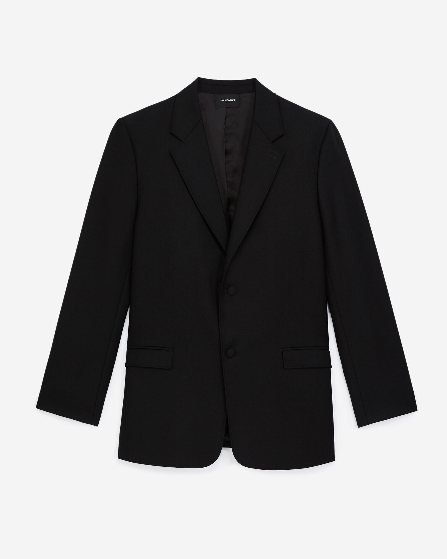 Black jacket with covered buttons, BLACK, hi-res image number null