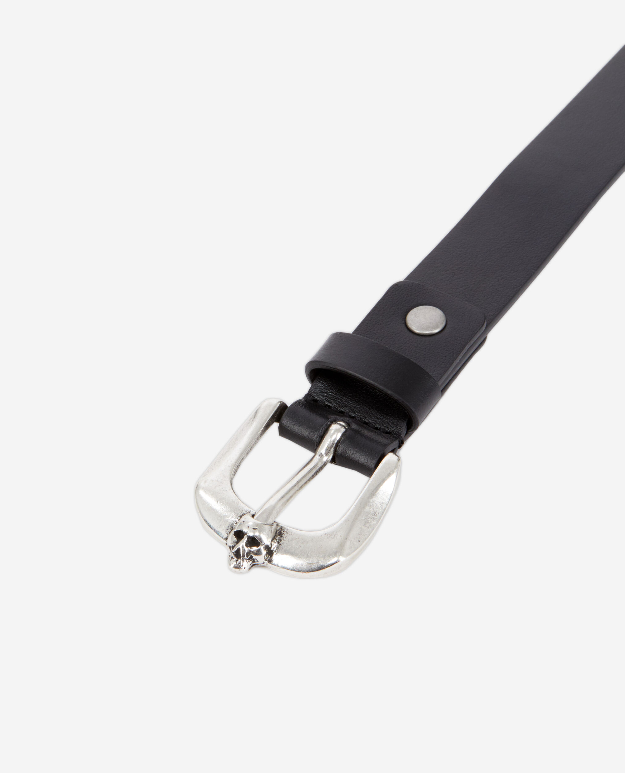 Ceinture en cuir noir, BLACK, hi-res image number null