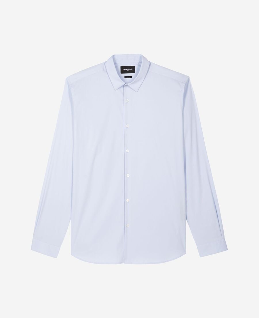 The Kooples HOMME BLUE SKY chemise formelle en popeline bleu ciel