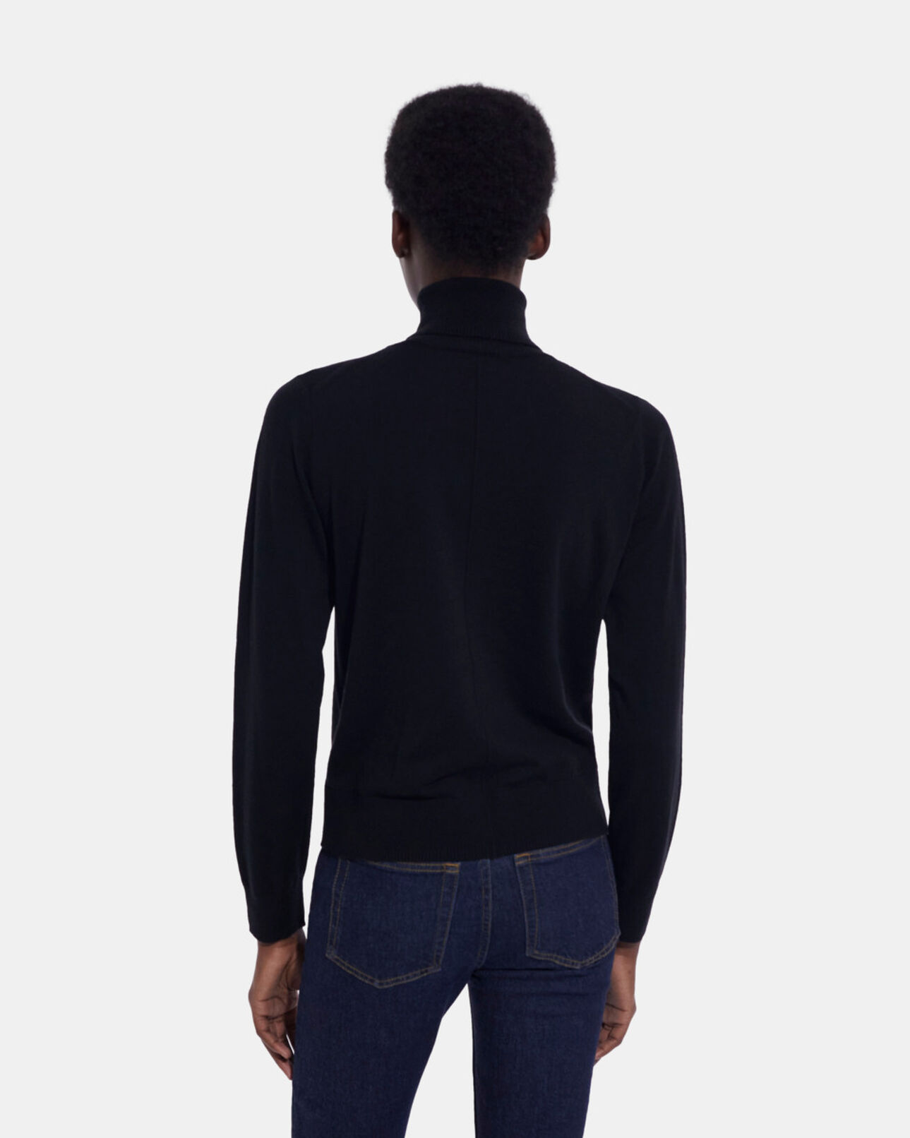 The Kooples DAMEN BLACK schwarzer pullover aus merinowolle