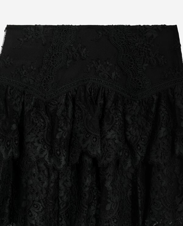The Kooples MUJER BLACK falda negra de encaje
