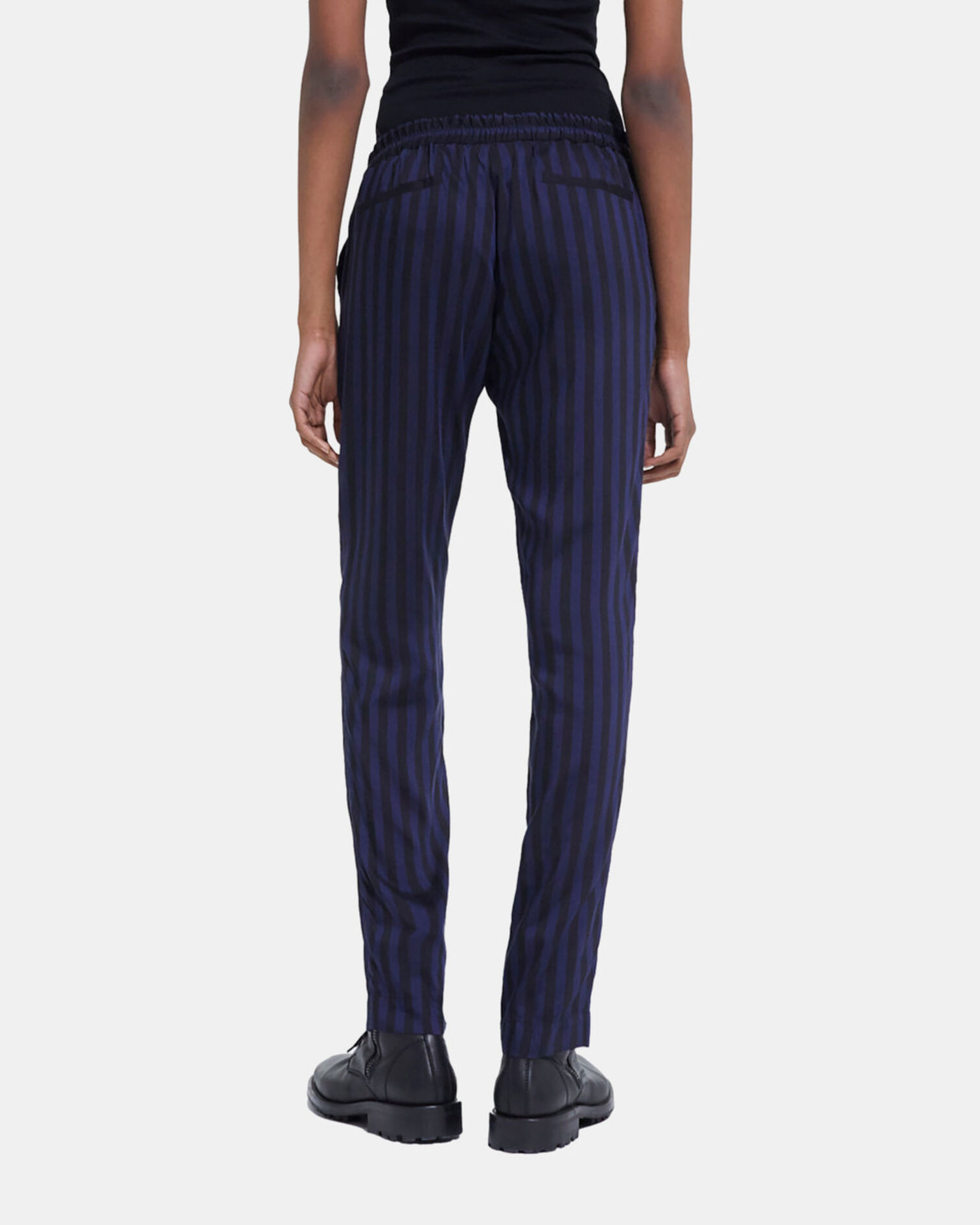 Pantalon droit rayé, BLACK NAVY, hi-res image number null
