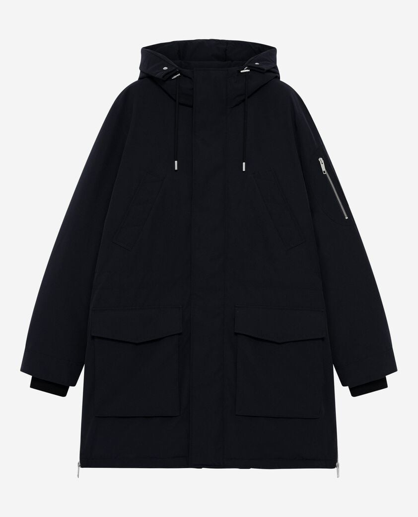 The Kooples MEN NAVY navy water-repellent parka