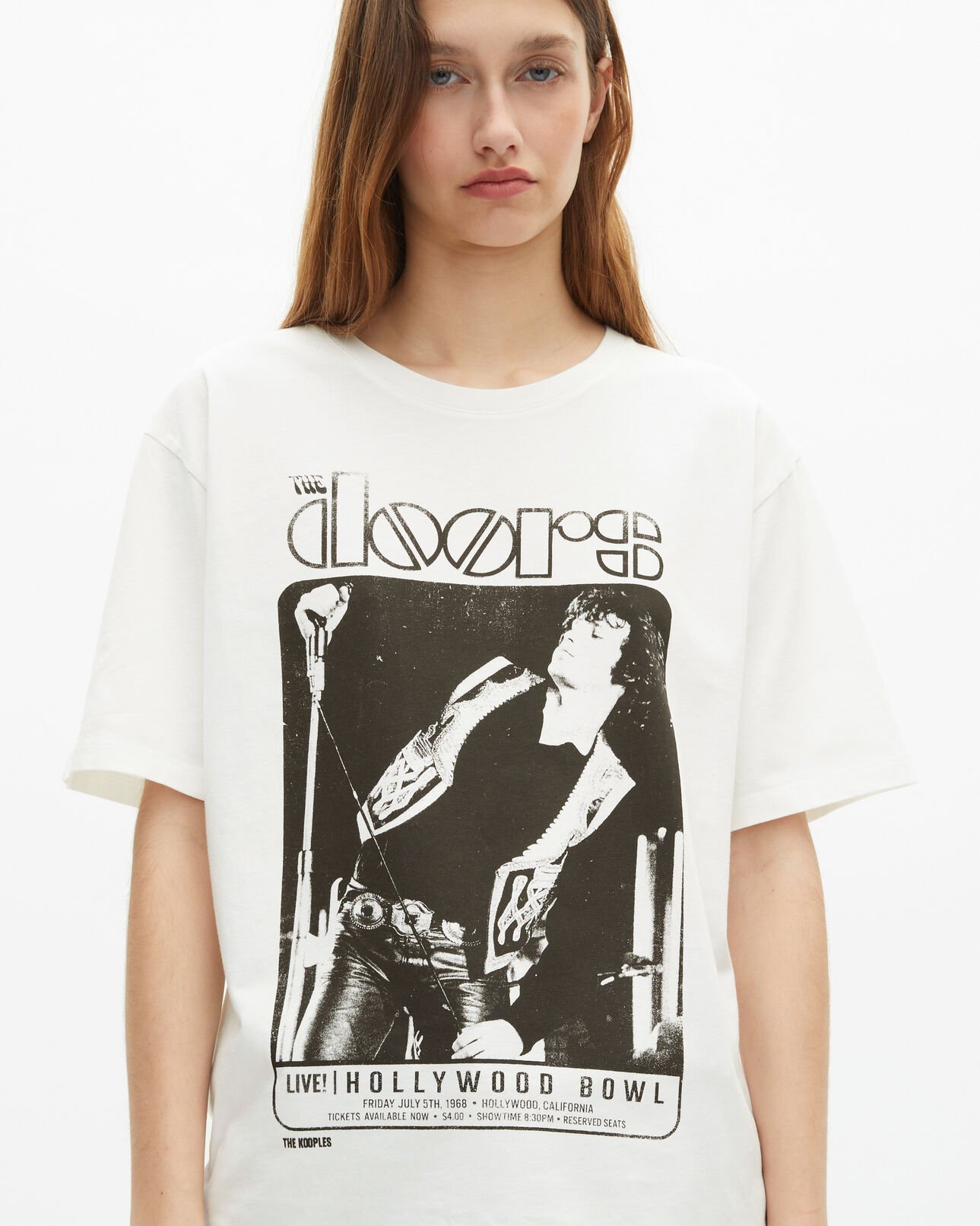 The Kooples UNISEX ECRU gemischtes t-shirt the doors x the kooples ecru