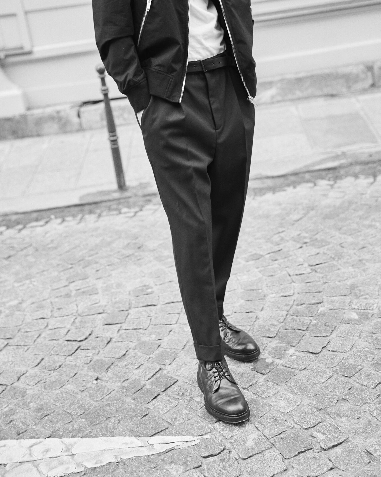 The Kooples HERREN BLACK schwarze weite wollhose