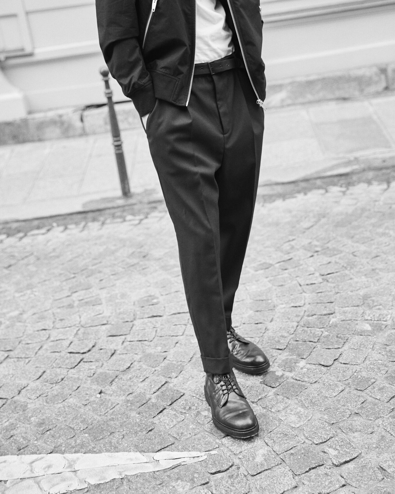 Schwarze weite Wollhose, BLACK, hi-res image number null