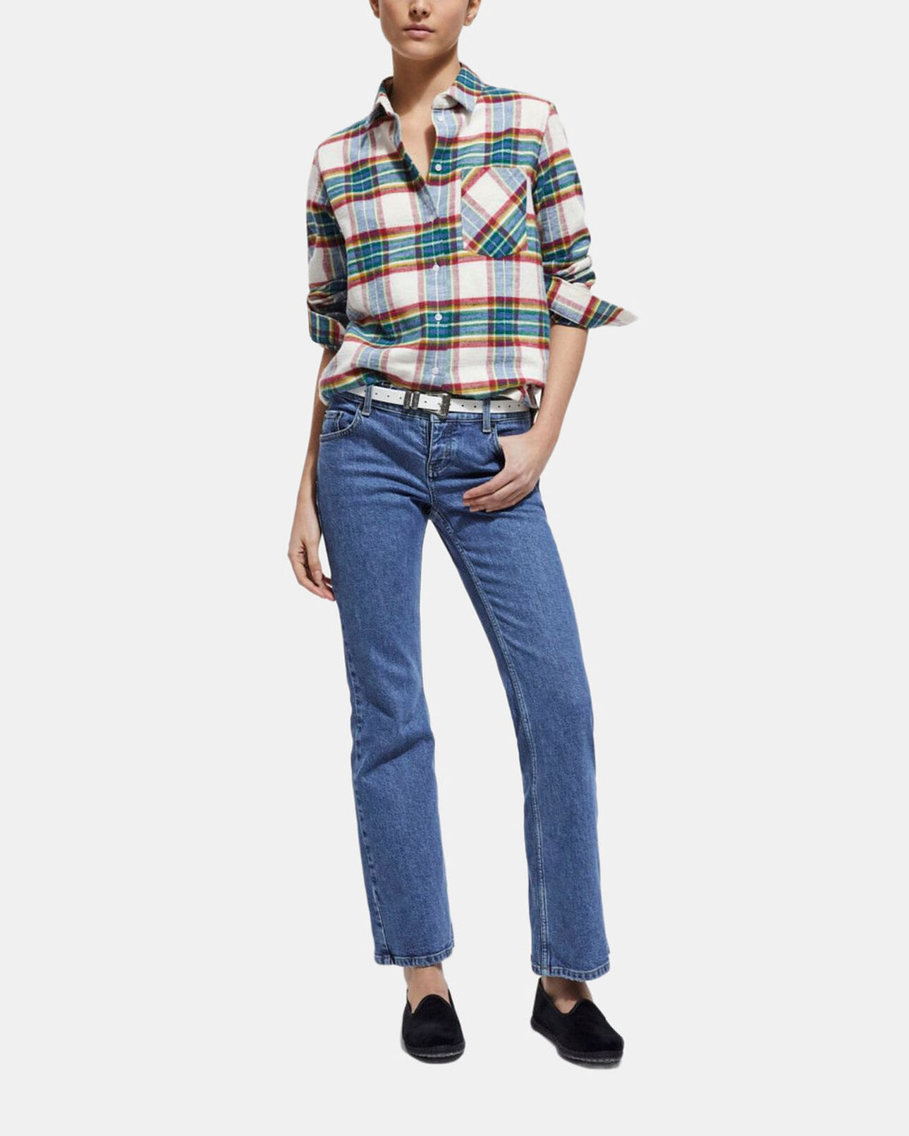 The Kooples WOMEN MULTICOLOR overshirt with check motif