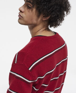 The Kooples H RED-BLACK-WHITE multicolored cashmere sweater