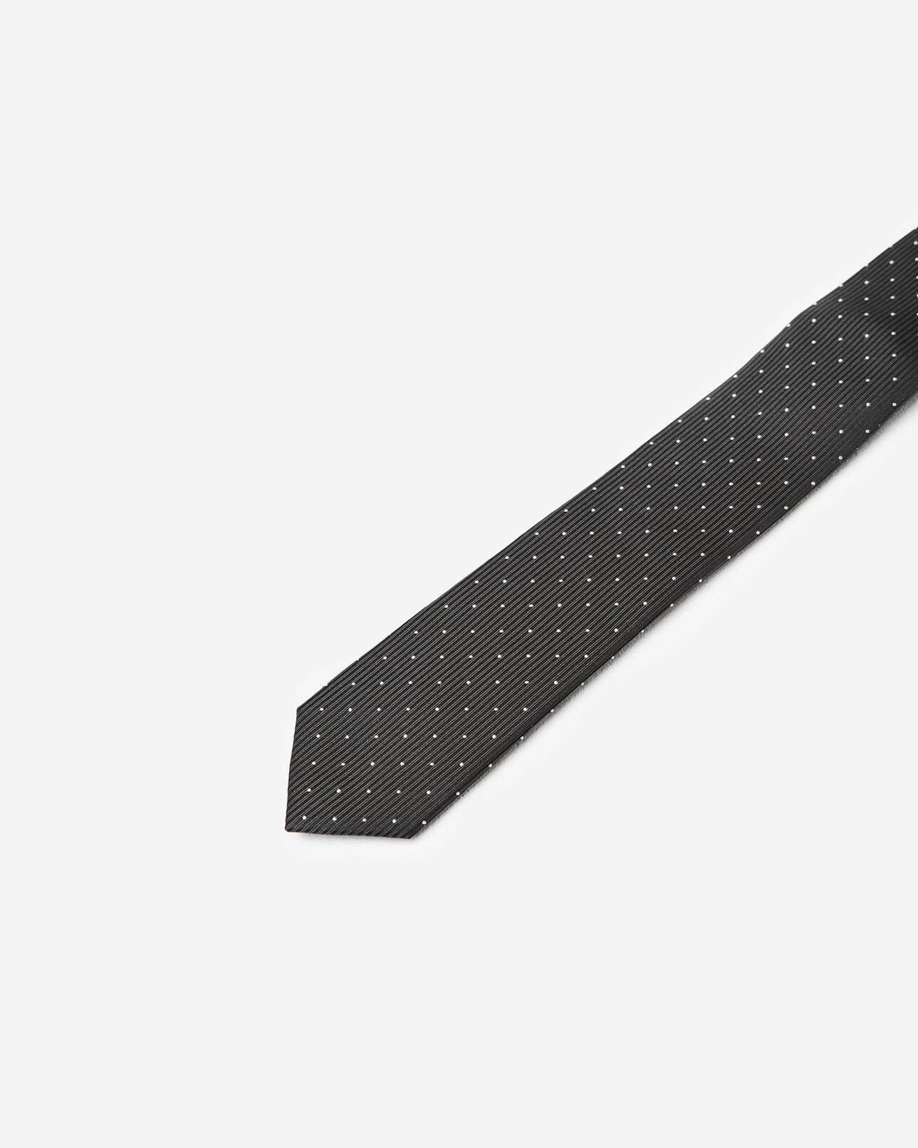 The Kooples HOMME BLACK cravate fine noire micro-pois