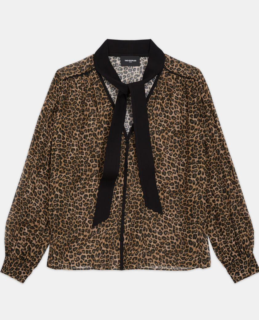 The Kooples FEMME LEOPARD top léopard