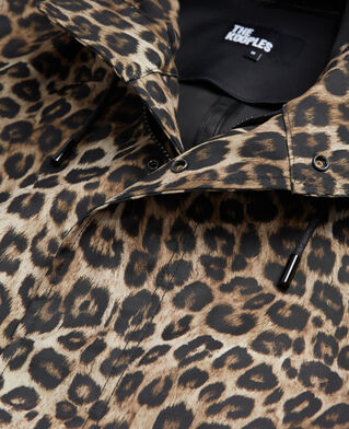 The Kooples F LEOPARD long parka with leopard print hood
