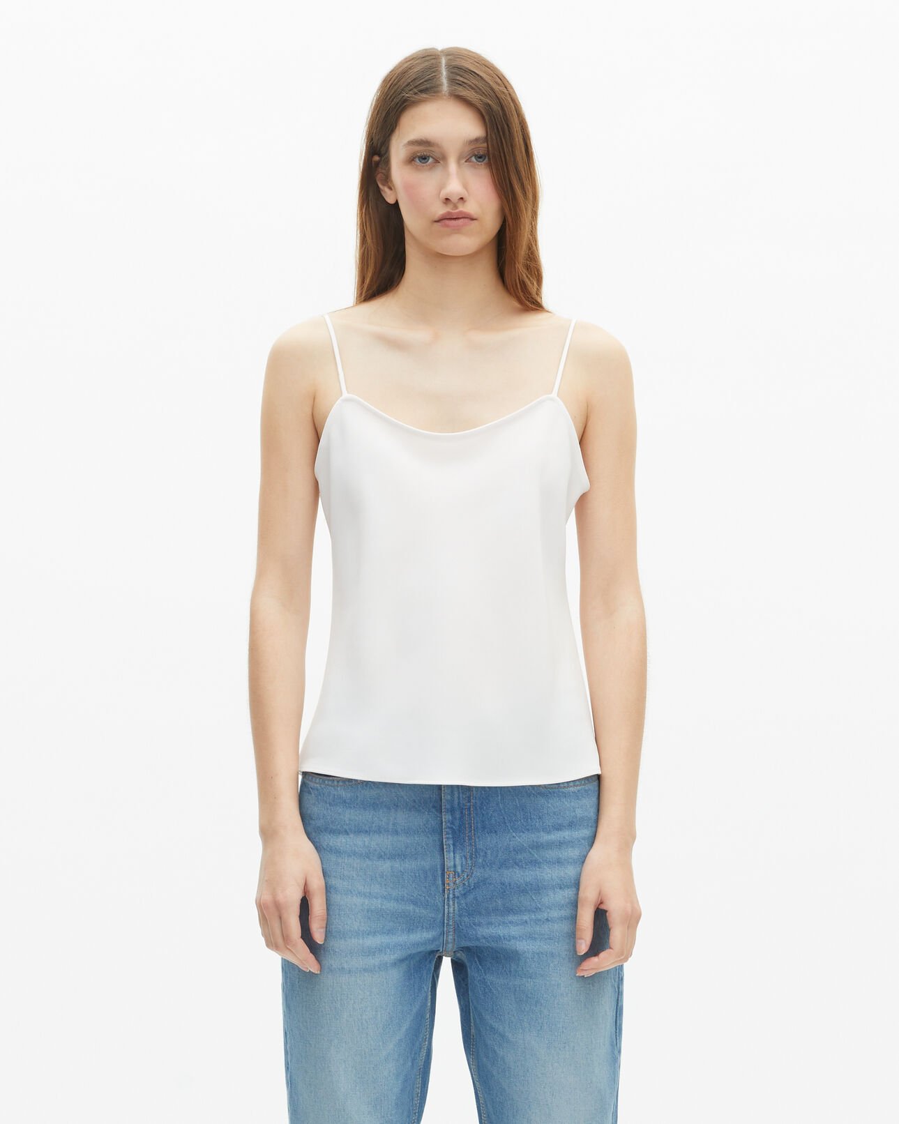 The Kooples MUJER ECRU camiseta interior blanco crudo