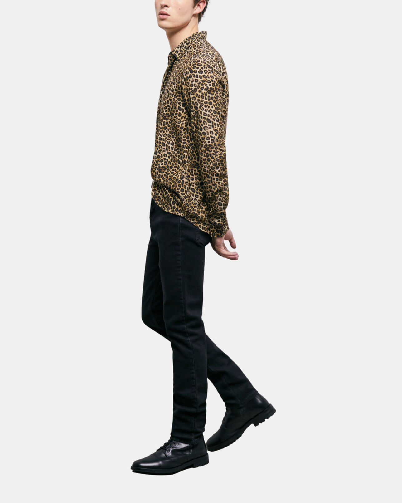 The Kooples HOMME BLACK WASHED jean slim noir