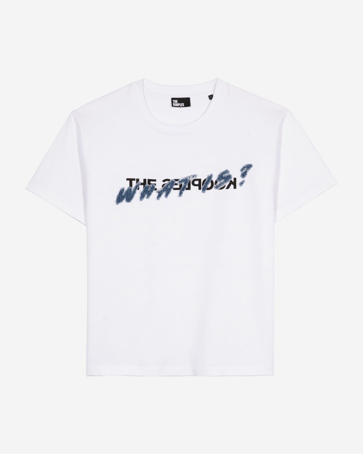 Weißes T-Shirt mit What is-Schriftzug, WHITE, hi-res image number null
