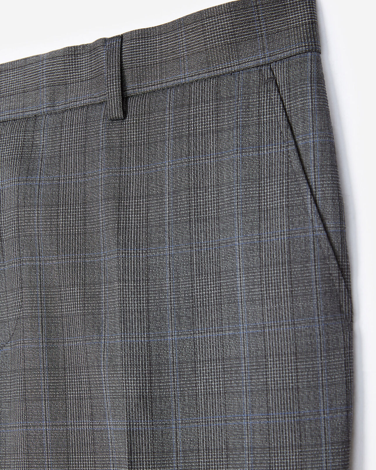 The Kooples MEN GREY BLACK men's prince of wales suit trousers