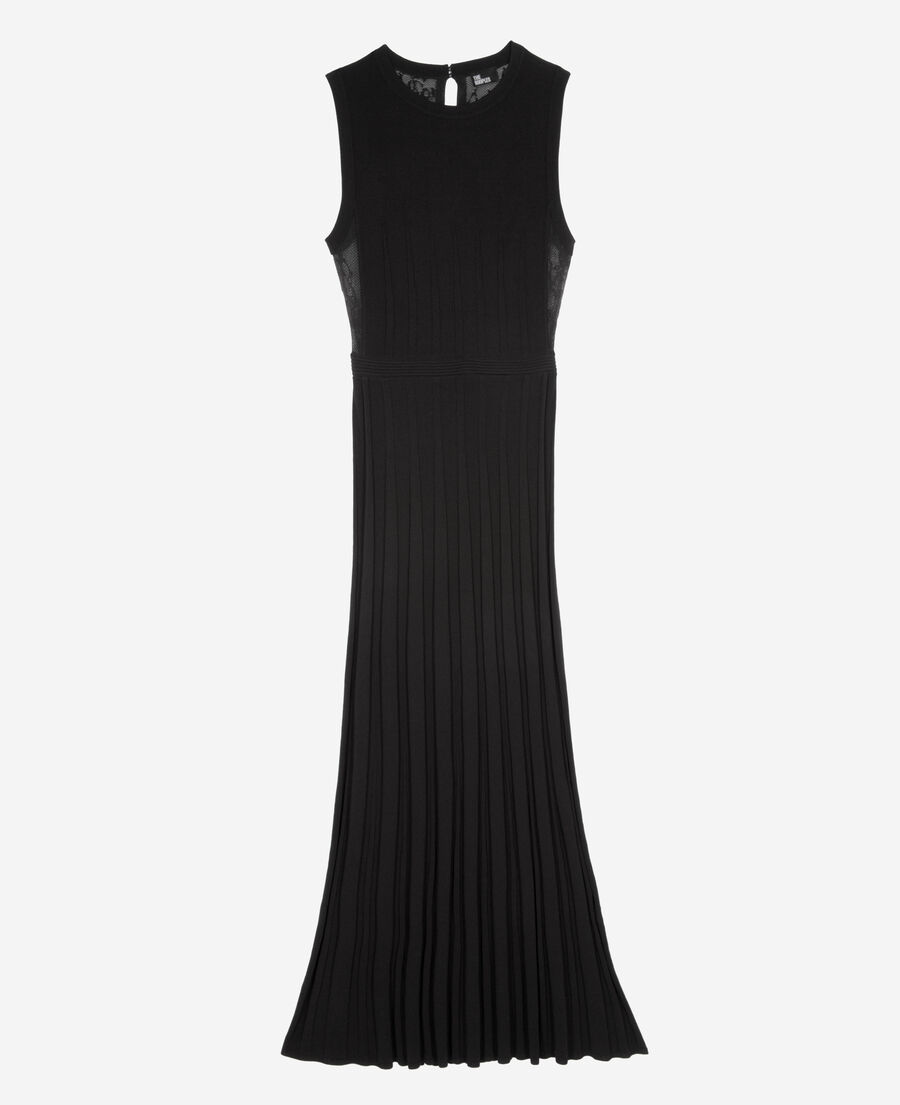 The Kooples WOMEN BLACK black mesh maxi dress