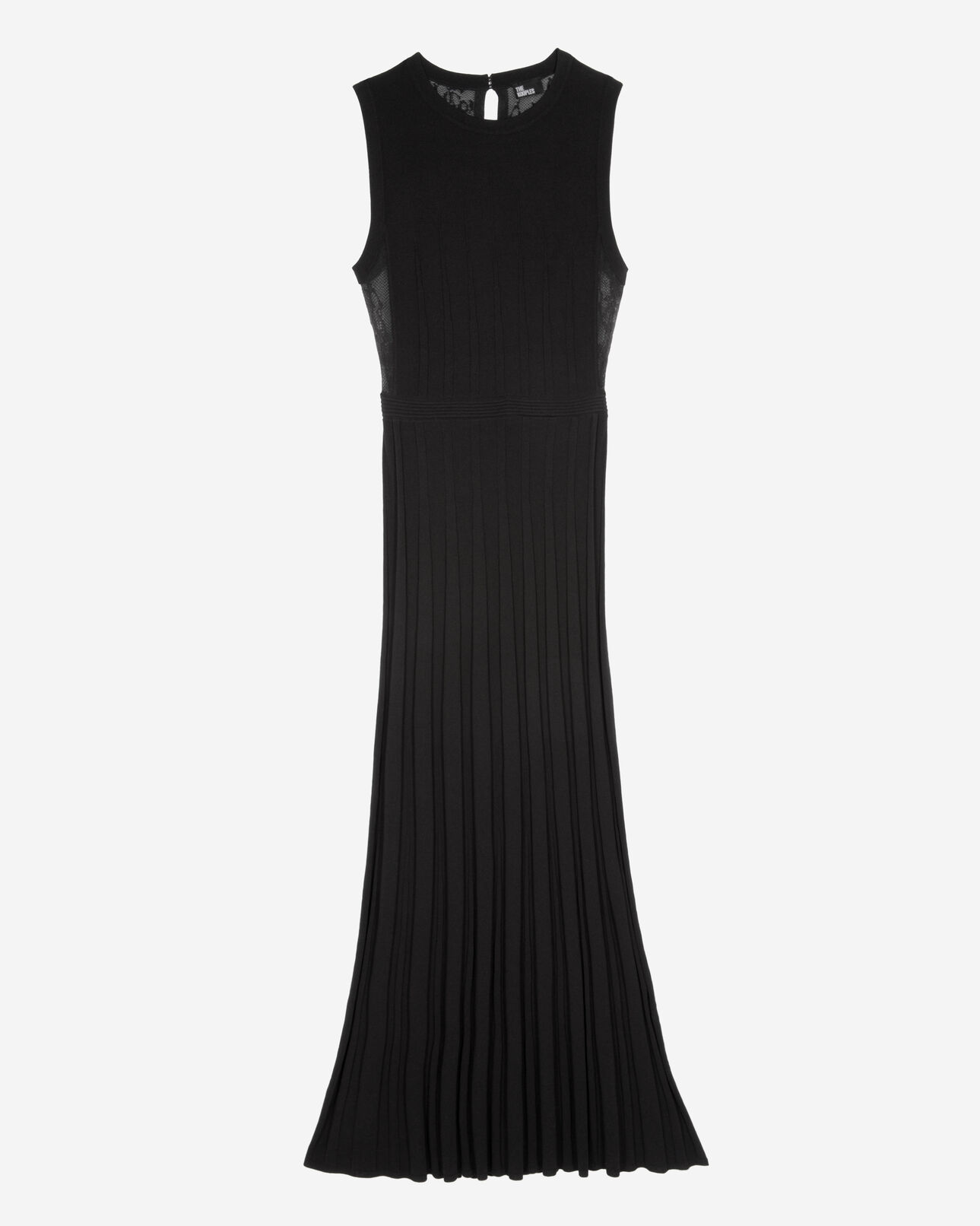 The Kooples WOMEN BLACK black mesh maxi dress