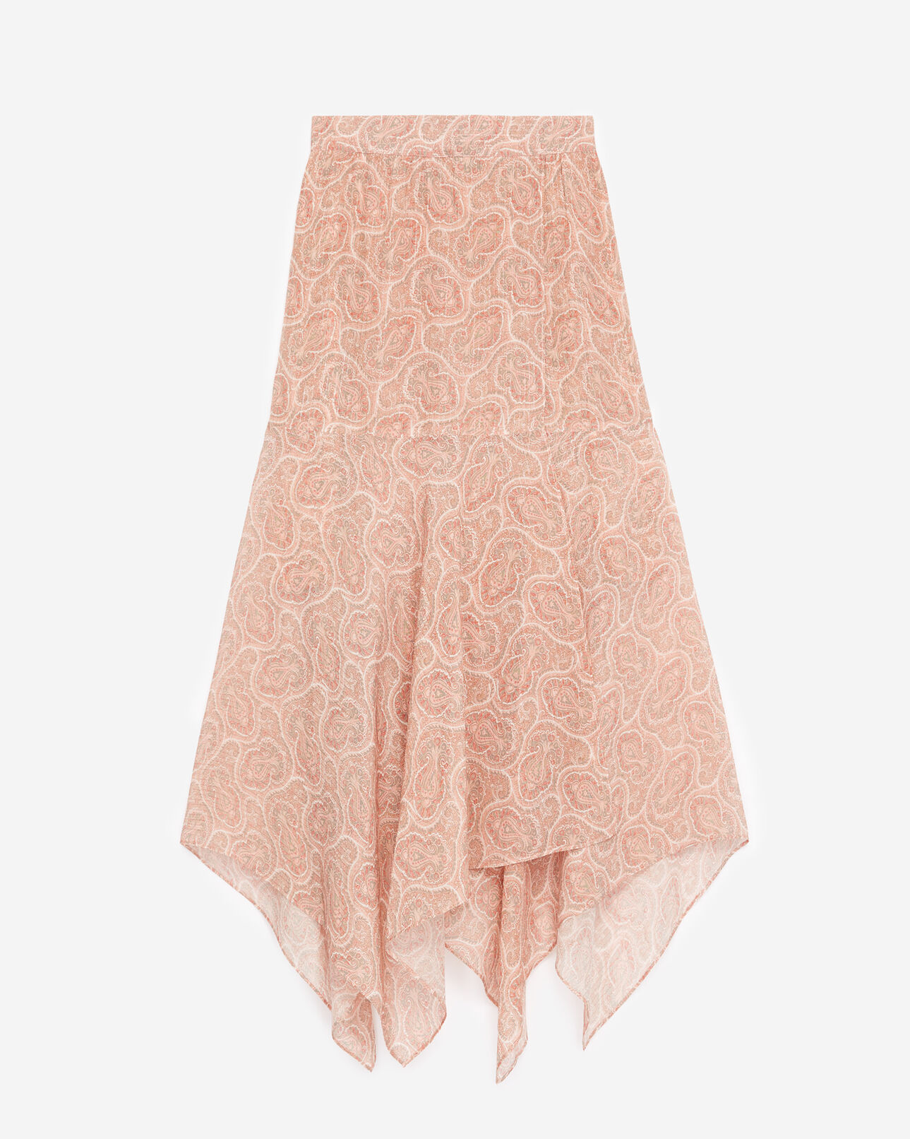 The Kooples FEMME PINK jupe longue rose imprimée