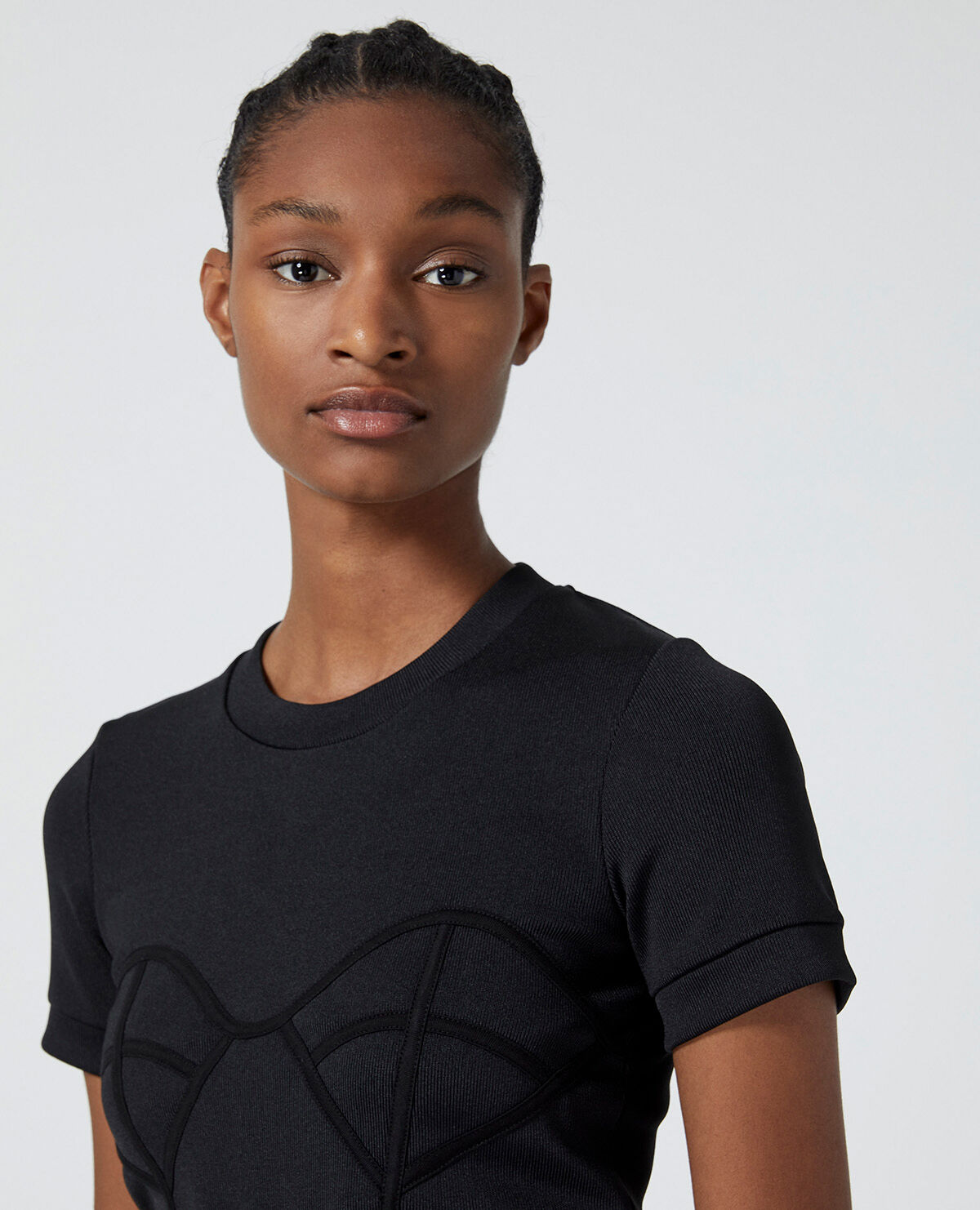 Tee shirt bustier noir hot sale