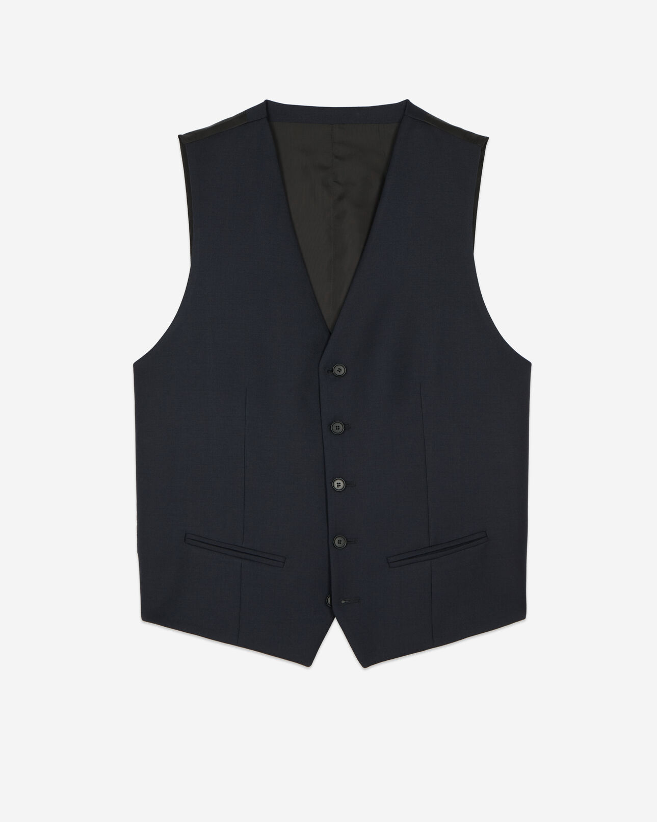 The Kooples H DARK NAVY buttoned navy blue waistcoat in wool