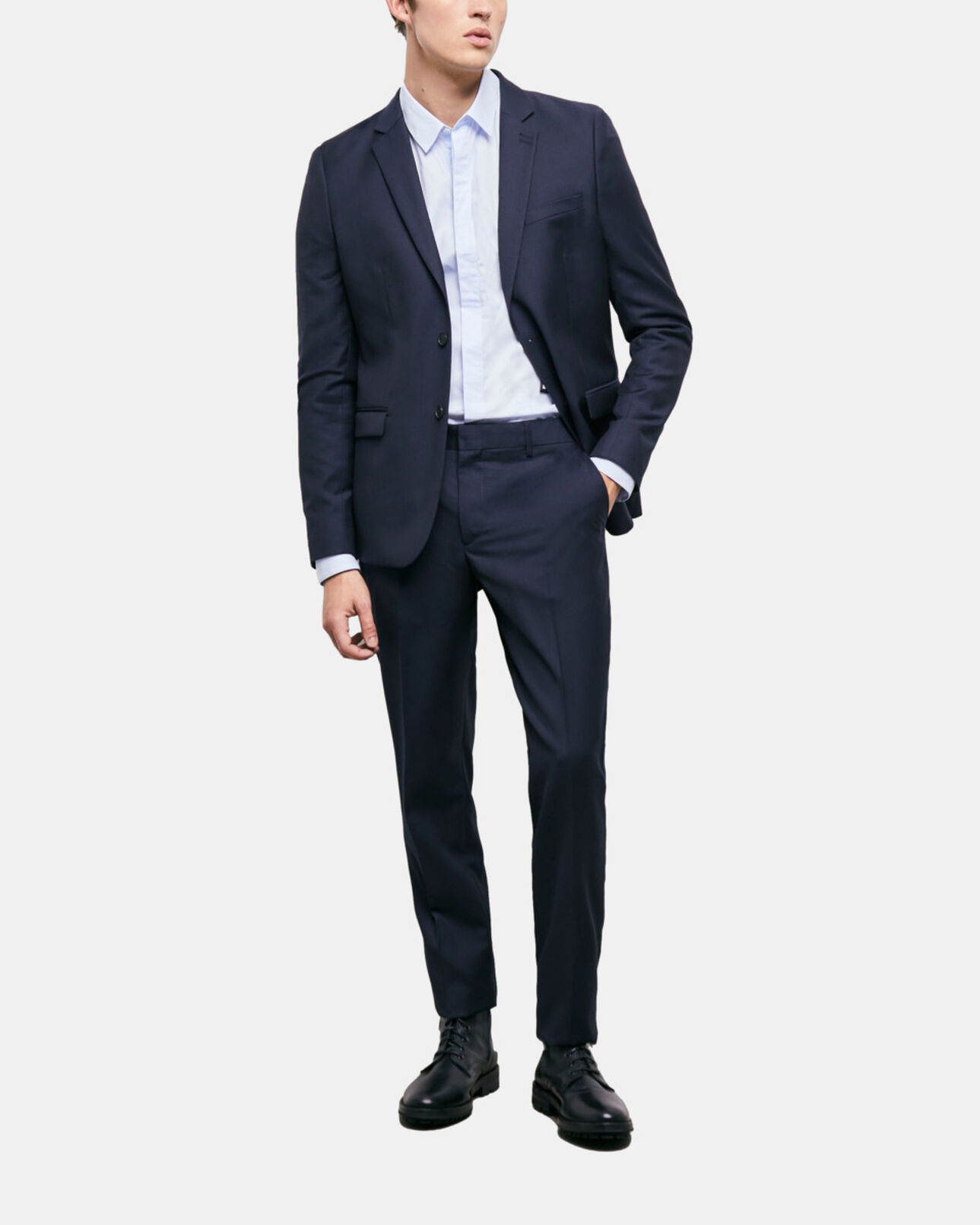 The Kooples MEN SKY blue cotton shirt with classic collar