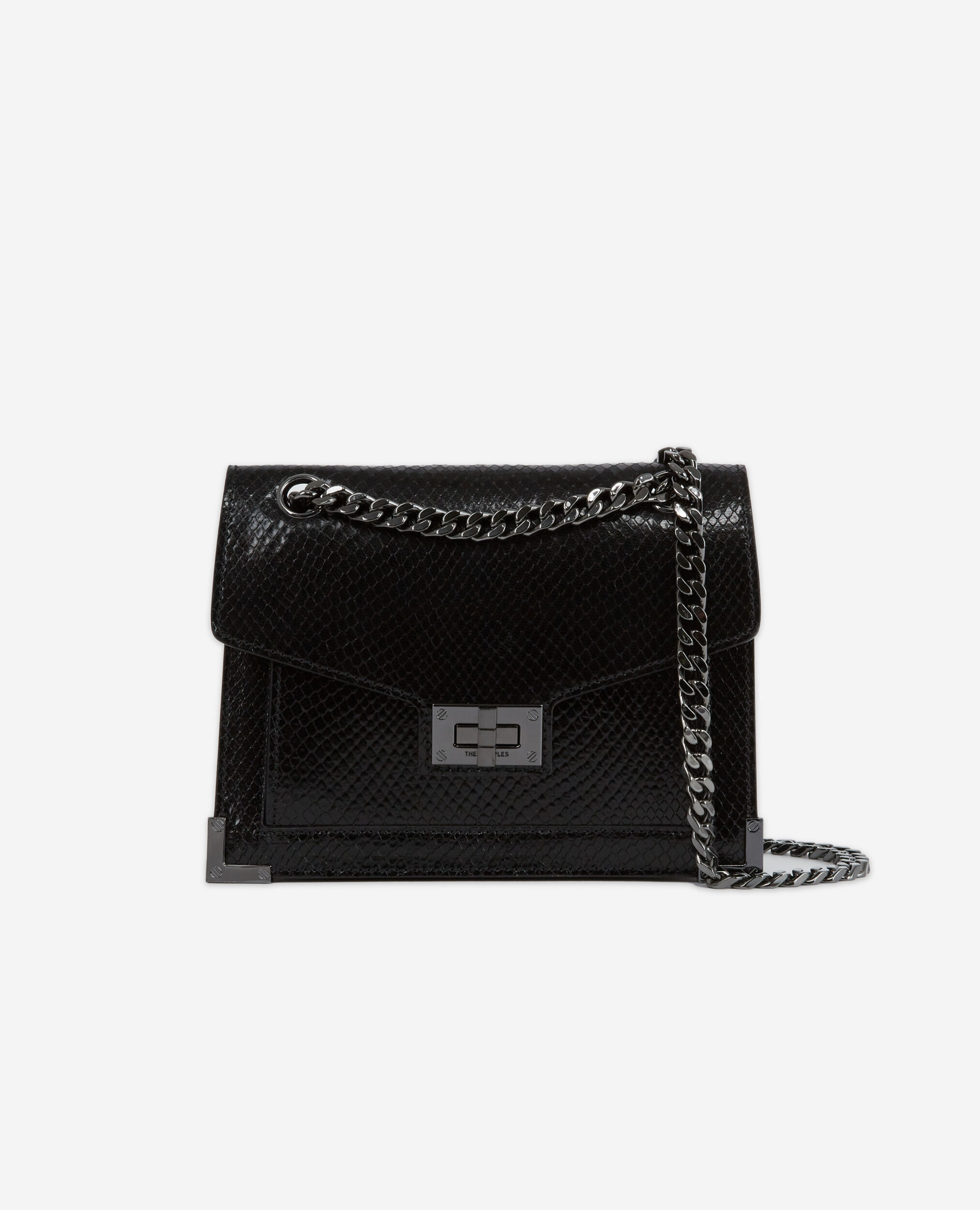 Celine Chain Shoulder Bag In Quilted Goatskin - Black