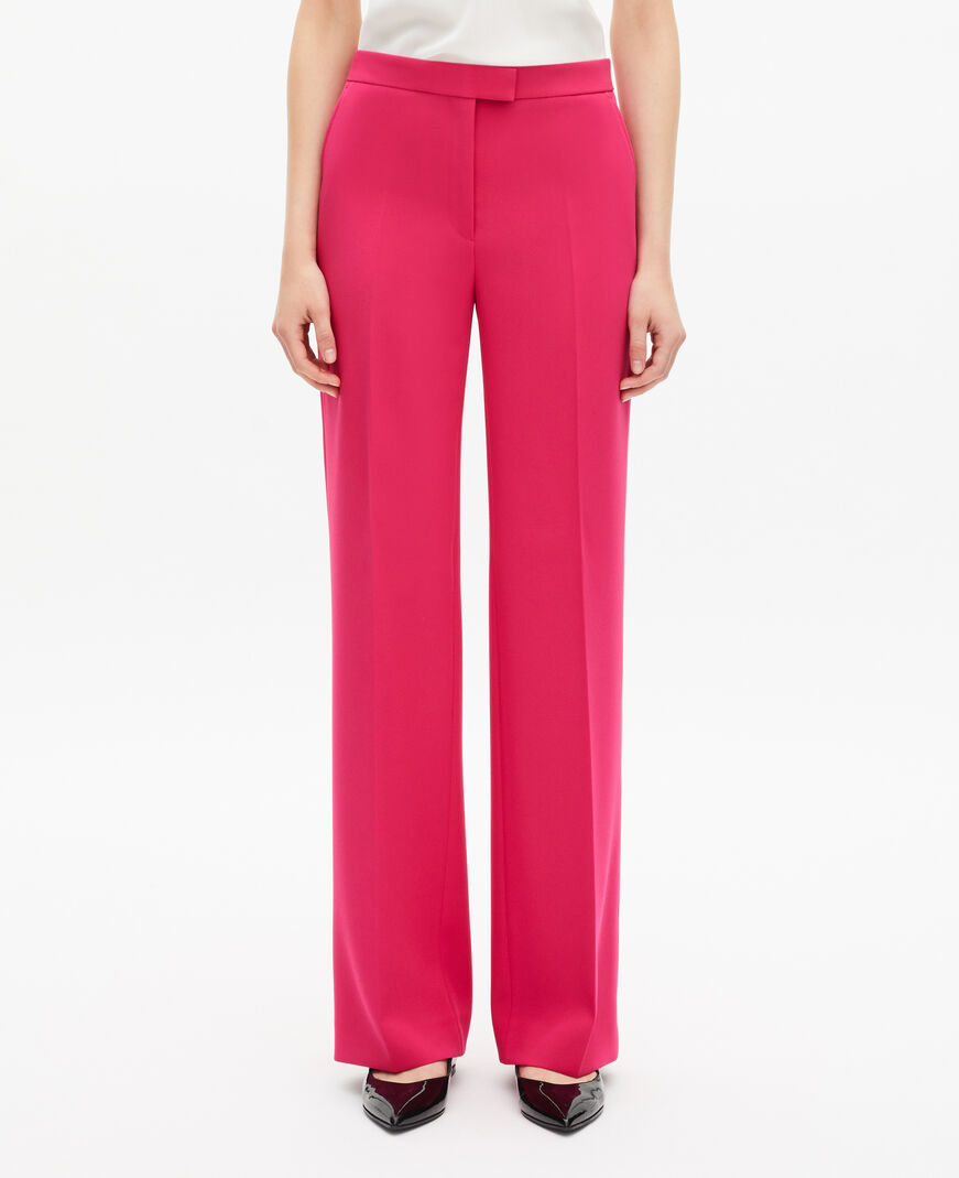 The Kooples FEMME PINK pantalon tailleur rose en crêpe