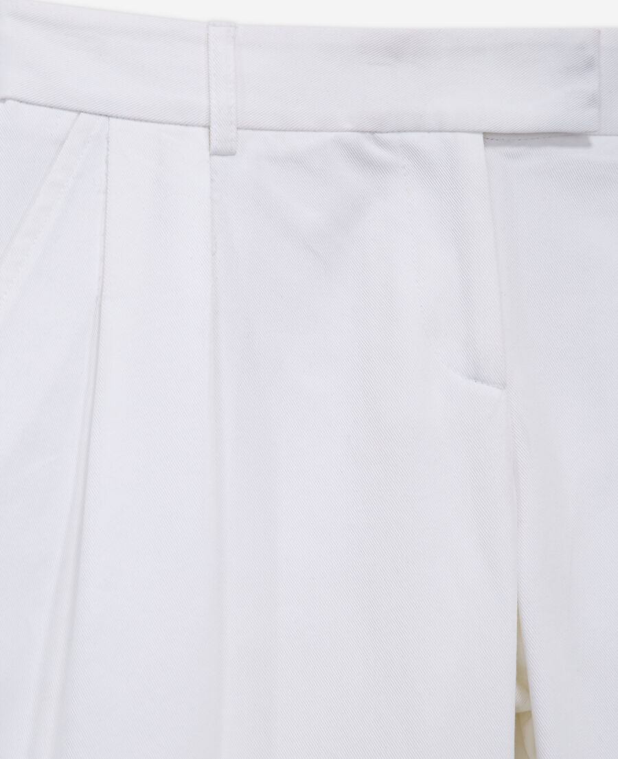 wide-leg white pants