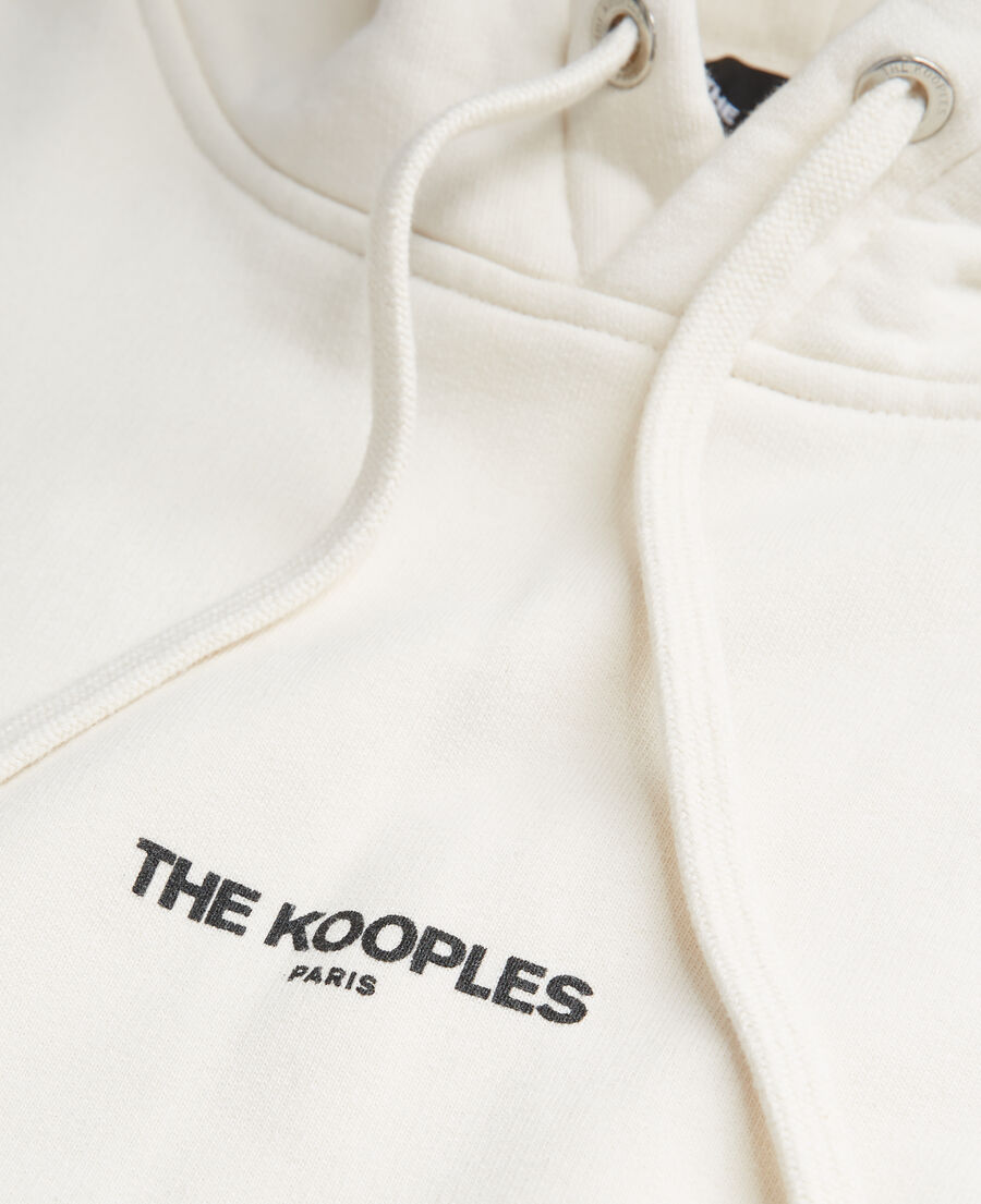 ecru hoodie with pouch pocket