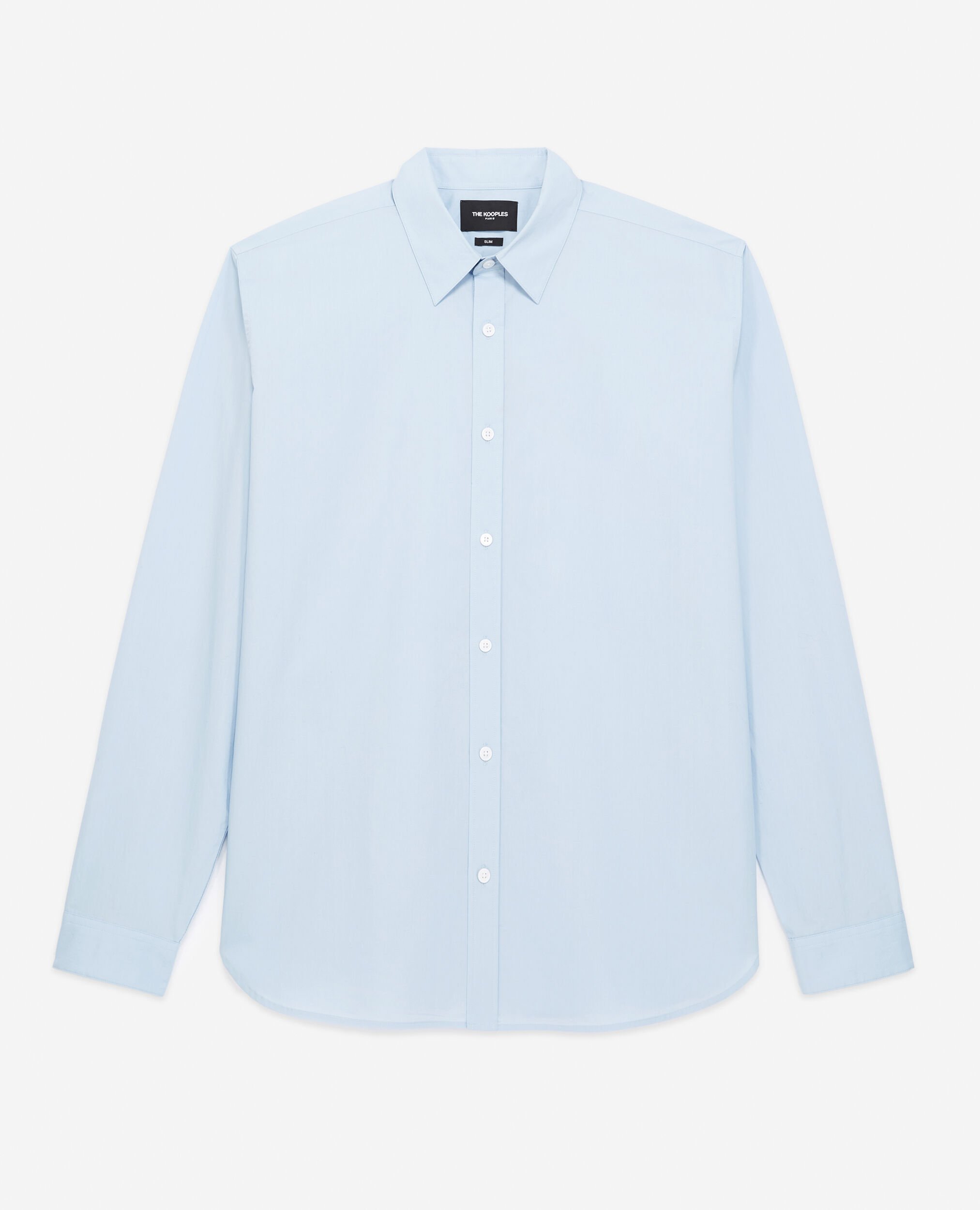 Light blue cotton shirt with breast pocket, BLUE SKY, hi-res image number null