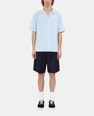 The Kooples HOMME LAVENDER chemise manches courtes bleu ciel