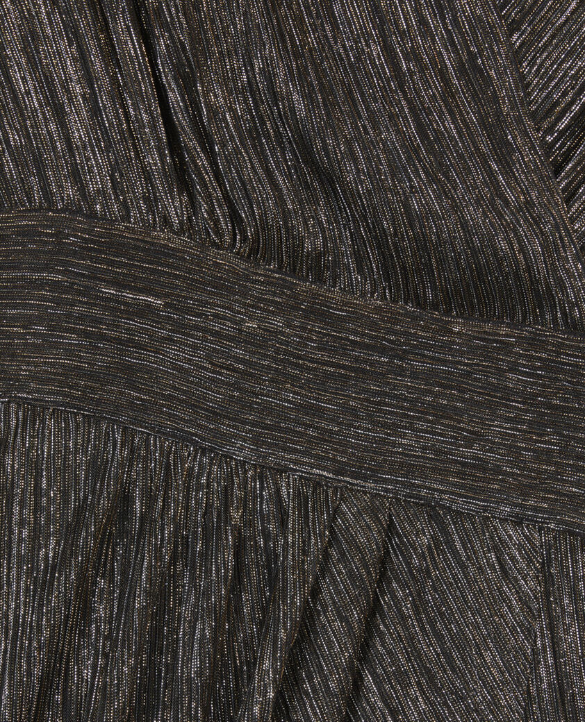 The Kooples FEMME BRONZE robe courte en jersey m&eacute;tallis&eacute; bronze