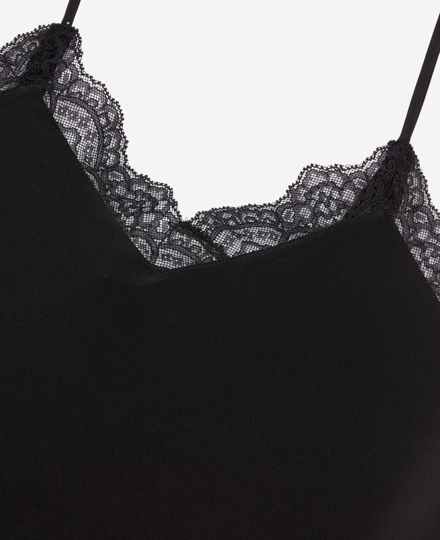 The Kooples F BLACK black silk camisole