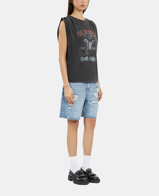 The Kooples F BLACK black top with pleating
