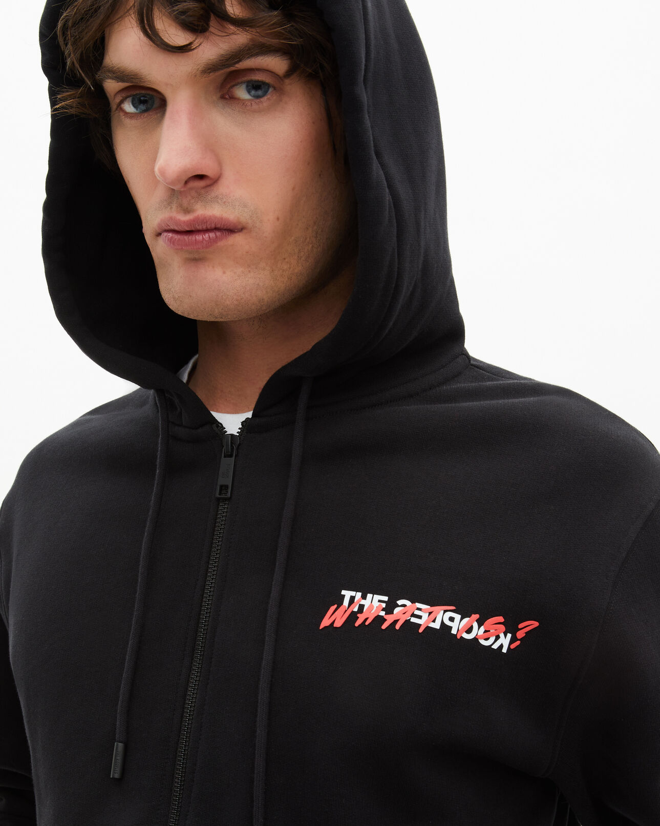 The Kooples HOMME BLACK sweatshirt zippé à capuche what is noir