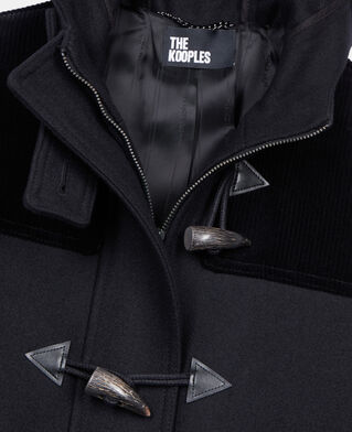 The Kooples FEMME BLACK caban à capuche noir