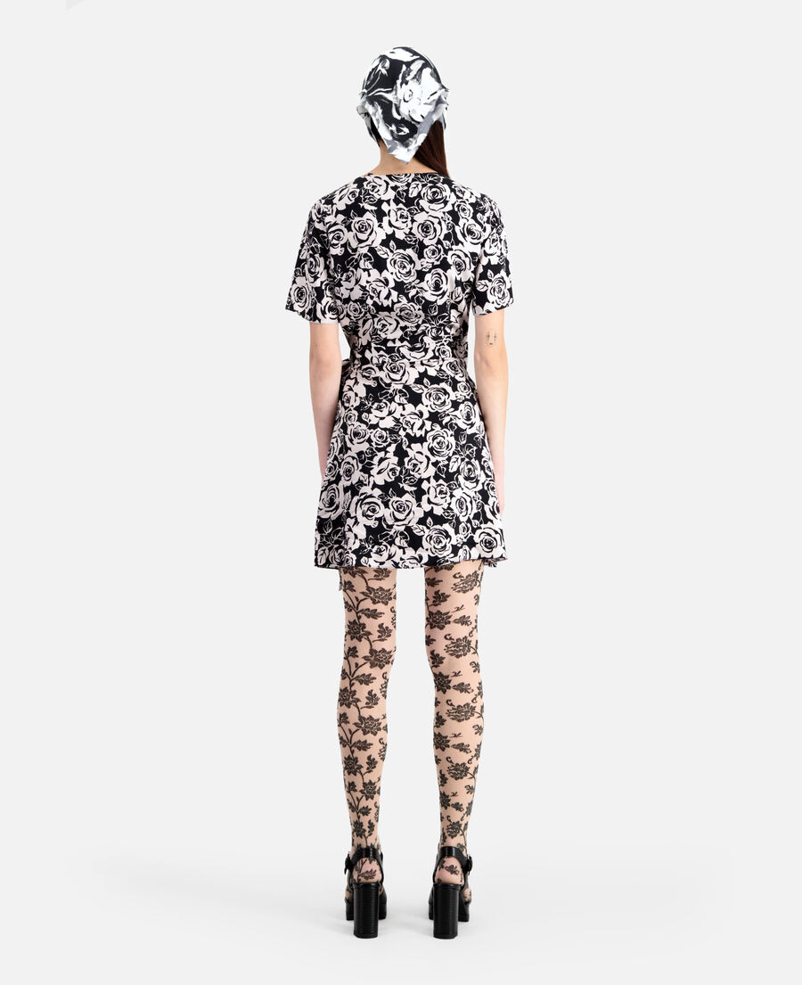 robe portefeuille courte imprimée