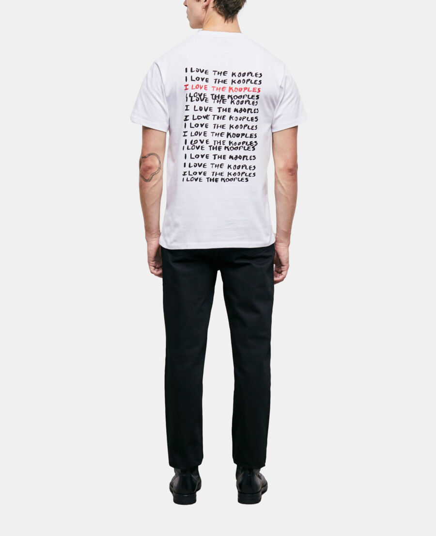 t-shirt homme i love kooples blanc