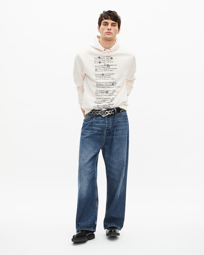 The Kooples HOMME ECRU sweatshirt à sérigraphie écru