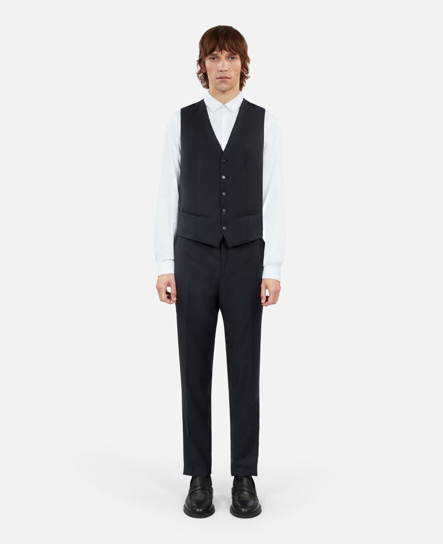 The Kooples HOMME DARK NAVY gilet de costume en laine marine