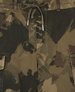 The Kooples WOMEN CAMOUFLAGE camouflage denim shorts