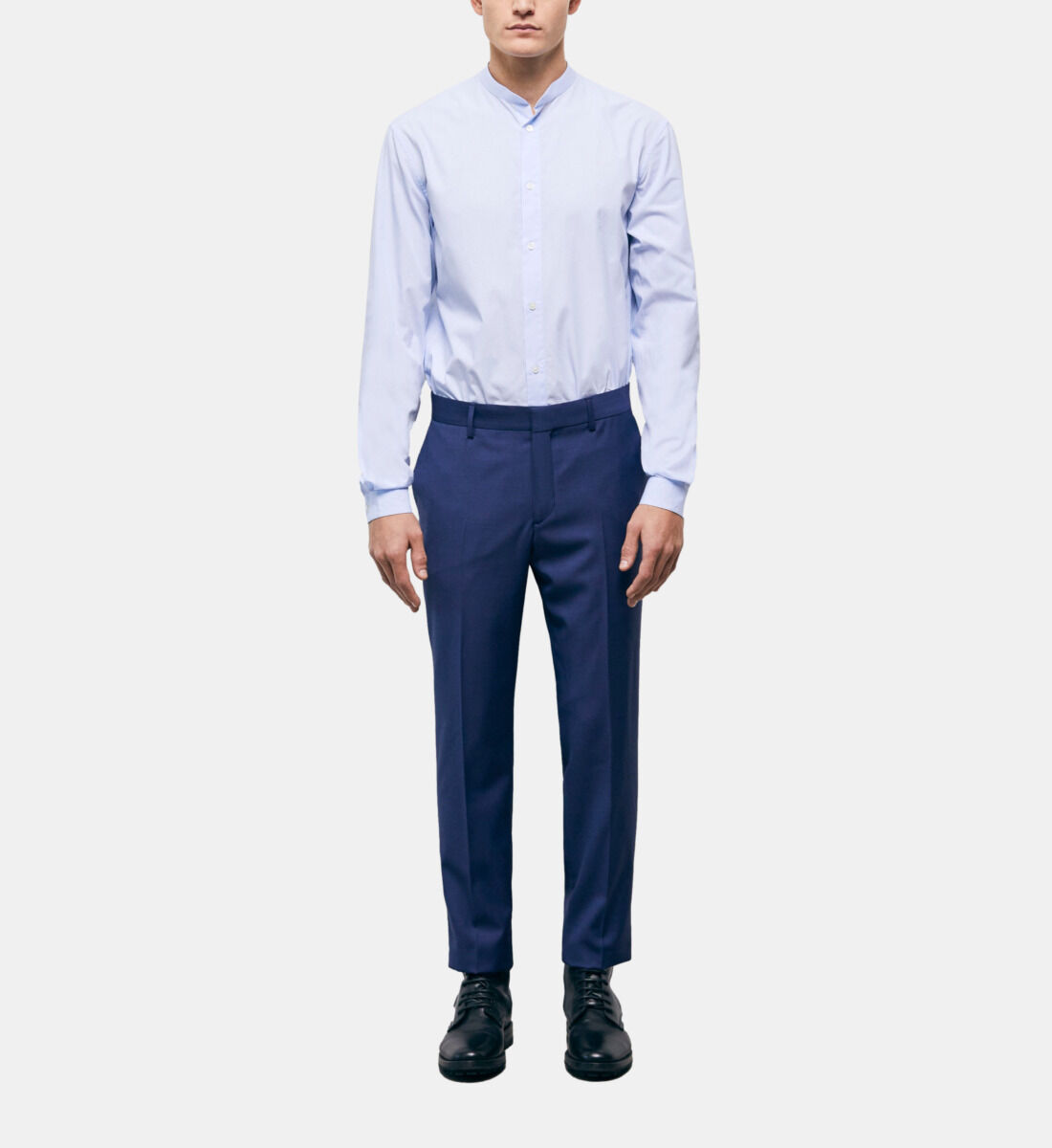 Navy wool pants clearance