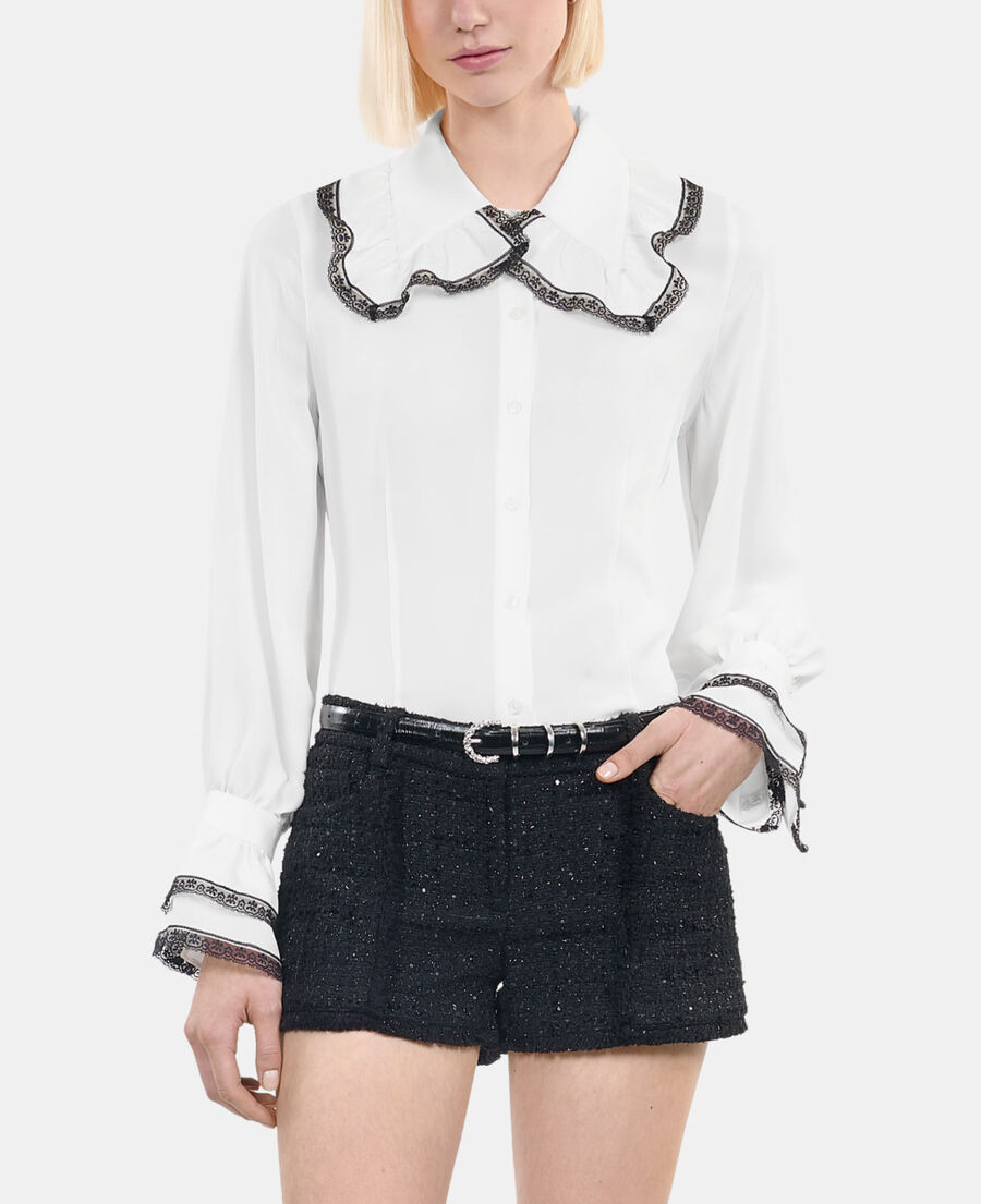 The Kooples F WHITE white silk shirt 